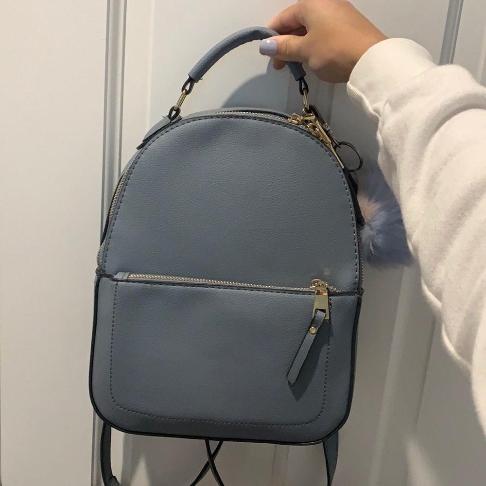 small blue backpack